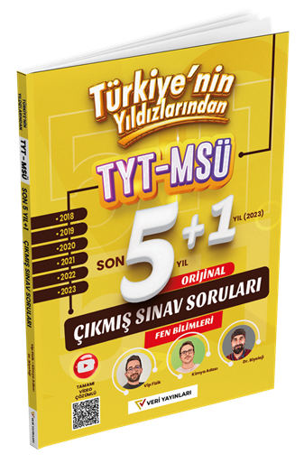 Veri Yayınları YKS TYT MSÜ Fen Bilimleri Son 6 Yıl Çıkmış Sınav Soruları Veri Yayınları