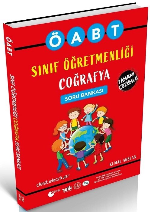 Destek Kariyer ÖABT Sınıf Öğretmenliği Coğrafya Soru Bankası Çözümlü - Kemal Arslan Destek Kariyer Yayınları