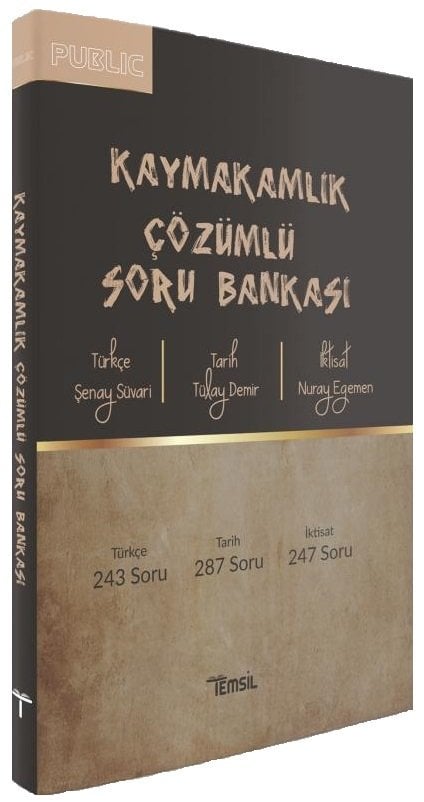 Temsil Kaymakamlık PUBLIC Soru Bankası Çözümlü - Tülay Demir, Şenay Süvari, Nuray Egemen Temsil Yayınları