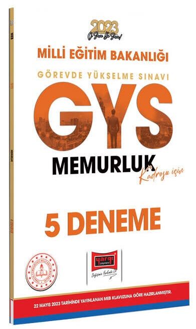 Yargı 2023 GYS MEB Milli Eğitim Bakanlığı Memurluk 5 Deneme Görevde Yükselme Yargı Yayınları