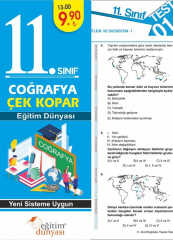 SÜPER FİYAT - Eğitim Dünyası 11. Sınıf Coğrafya Yaprak Test Çek Kopar Eğitim Dünyası Yayınları