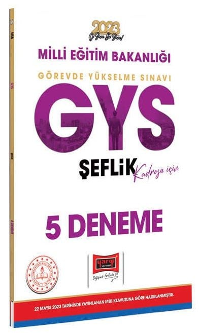 Yargı 2023 GYS MEB Milli Eğitim Bakanlığı Şeflik 5 Deneme Görevde Yükselme Yargı Yayınları