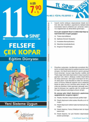 SÜPER FİYAT - Eğitim Dünyası 11. Sınıf Felsefe Yaprak Test Çek Kopar Eğitim Dünyası Yayınları