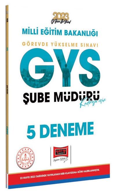 Yargı 2023 GYS MEB Milli Eğitim Bakanlığı Şube Müdürü 5 Deneme Görevde Yükselme Yargı Yayınları