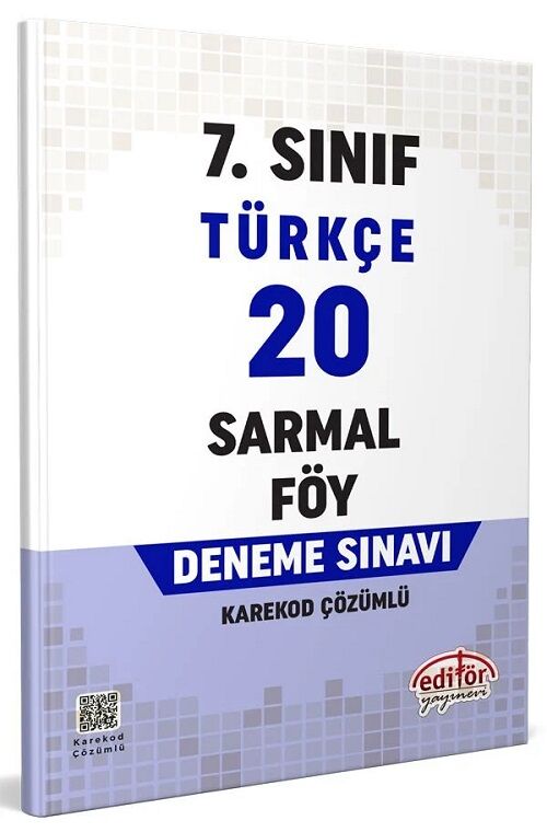 Editör 7. Sınıf Türkçe 20 Sarmal Föy Deneme Editör Yayınları