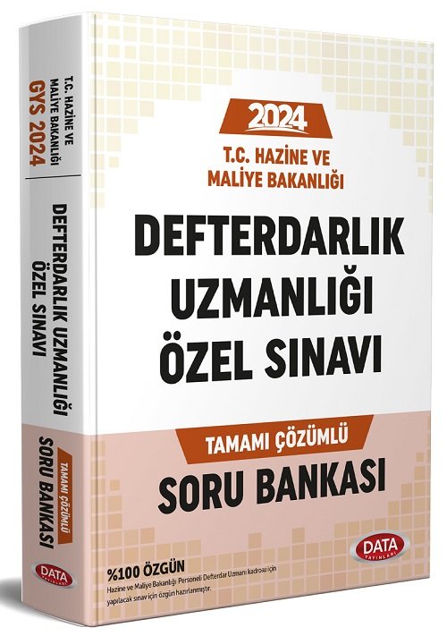 Data 2024 Hazine ve Maliye Bakanlığı Defterdarlık Uzmanlığı Özel Sınavı Soru Bankası Data Yayınları