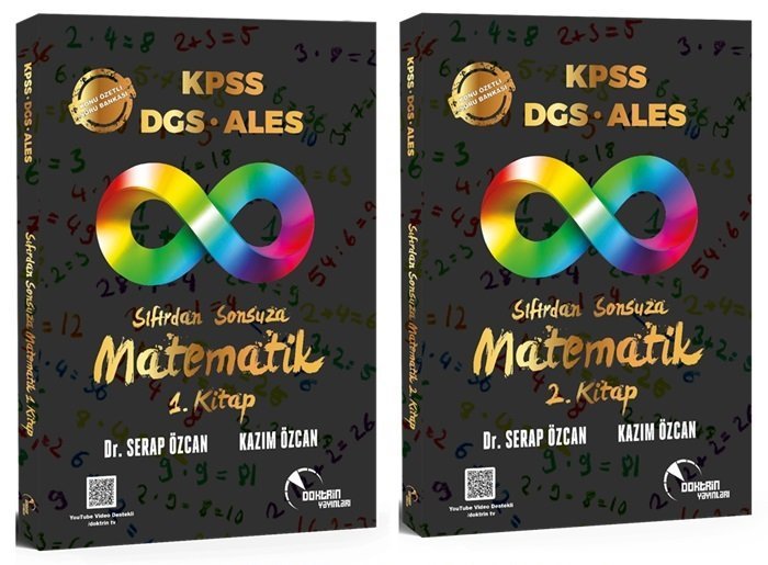 Doktrin KPSS DGS ALES Sıfırdan Sonsuza Matematik 1-2 Konu Özetli Soru Bankası 2 li Set - Kazım Özcan Doktrin Yayınları