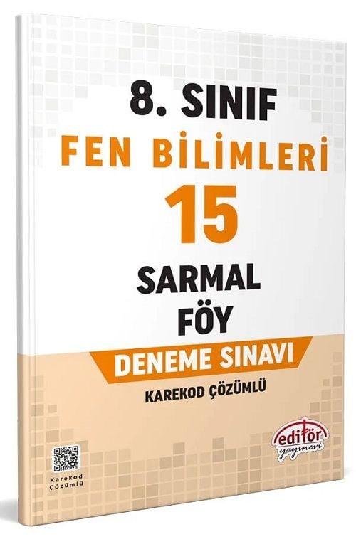 Editör 8. Sınıf Fen Bilimleri 15 Sarmal Föy Deneme Editör Yayınları