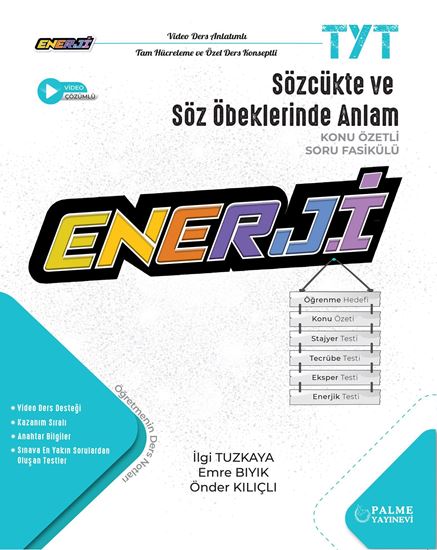 Palme YKS TYT Sözcükte ve Söz Öbeklerinde Anlam Enerji Konu Özetli Soru Fasikülü Palme Yayınları