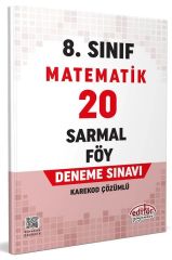 Editör 8. Sınıf Matematik 20 Sarmal Föy Deneme Editör Yayınları