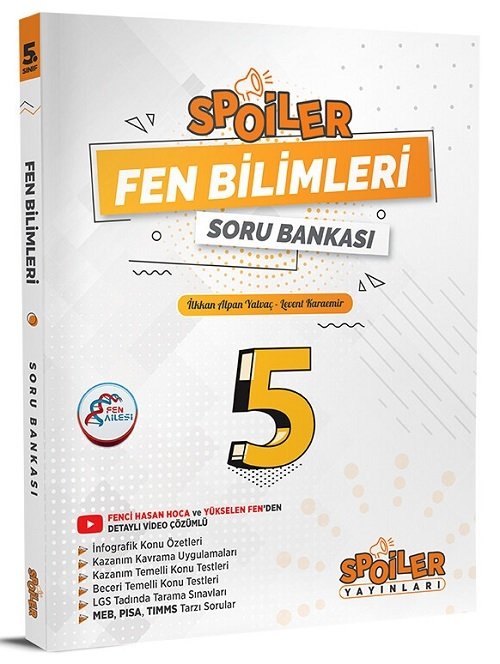 Spoiler 5. Sınıf Fen Bilimleri Spoiler Soru Bankası Spoiler Yayınları