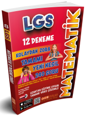 GGS Yayınları 8. Sınıf LGS Matematik Kolaydan Zora 12 Deneme GGS Yayınları