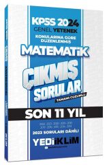 Yediiklim 2024 KPSS Matematik Son 11 Yıl Çıkmış Sorular Konularına Göre Çözümlü Yediiklim Yayınları