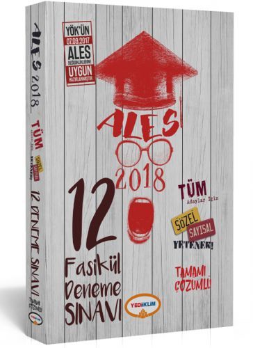 Yediiklim 2018 ALES Çözümlü 12 Fasikül Deneme Yediiklim Yayıncılık