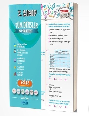 Oscar 7. Sınıf Tüm Dersler EBA Yaprak Test Oscar Yayınları