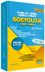 Emsal 2022-23 Açıköğretim G-1323 1. Snıf 1. Yarıyıl Güz SOSYOLOJİ Konu Anlatımlı Soru Bankası Emsal Yayınları