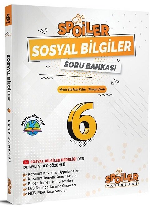 Spoiler 6. Sınıf Sosyal Bilgiler Spoiler Soru Bankası Spoiler Yayınları