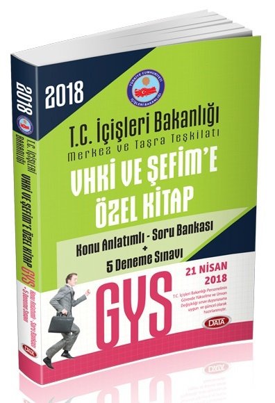 Data 2018 GYS İçişleri Bakanlığı Merkez Taşra VHKİ ve Şefime Özel Konu Anlatımlı Soru Bankası + 5 Deneme Data Yayınları