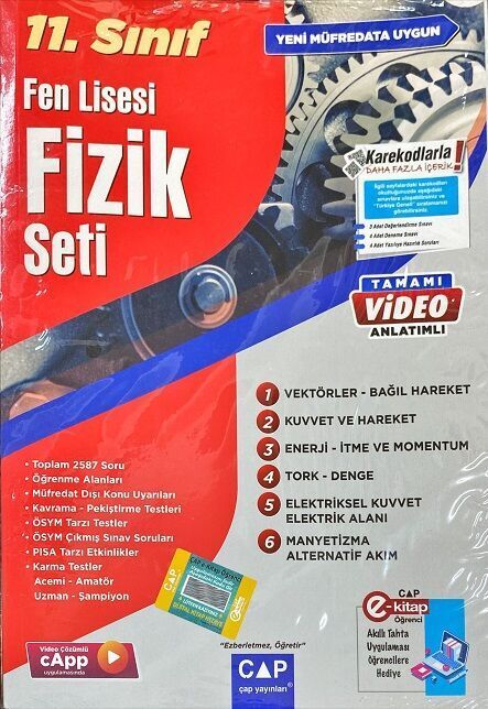 Çap Yayınları 11. Sınıf Fen Lisesi Fizik Seti Çap Yayınları