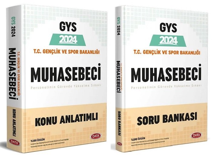 Data 2024 GYS Gençlik ve Spor Bakanlığı Muhasebeci Konu + Soru Bankası 2 li Set Görevde Yükselme Data Yayınları