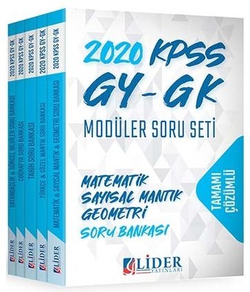 SÜPER FİYAT - Lider 2020 KPSS Genel Yetenek Genel Kültür Soru Bankası Çözümlü Modüler Set Lider Yayınları