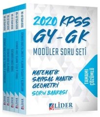 SÜPER FİYAT - Lider 2020 KPSS Genel Yetenek Genel Kültür Soru Bankası Çözümlü Modüler Set Lider Yayınları