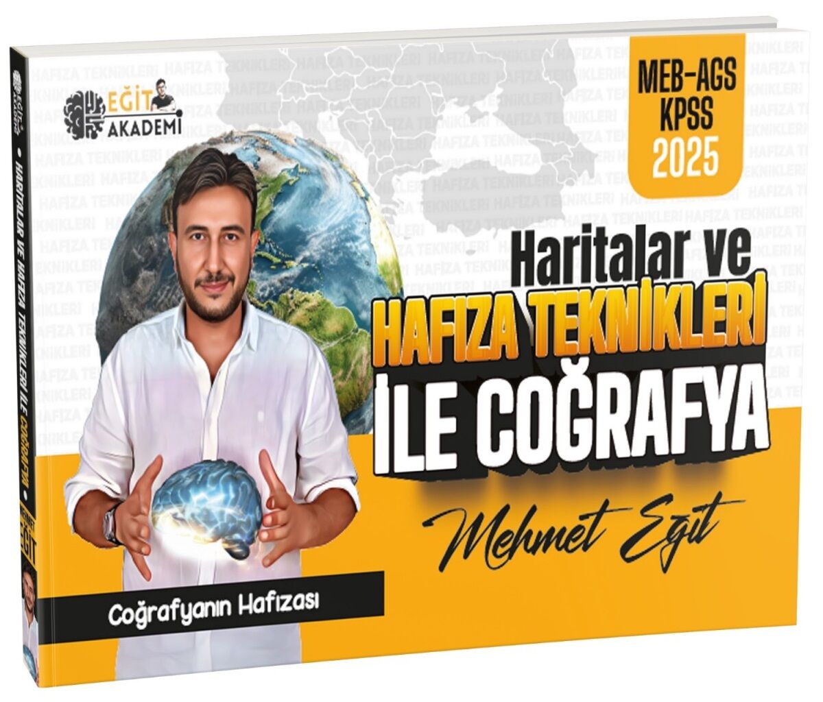 Eğit Akademi 2025 MEB-AGS KPSS Haritalar ve Hafıza Teknikleriyle Coğrafya - Mehmet Eğit Eğit Akademi