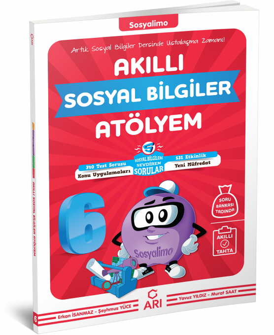 SÜPER FİYAT - Arı Yayınları 6. Sınıf Akıllı Sosyal Bilgiler Atölyem Sosyalimo Arı Yayınları