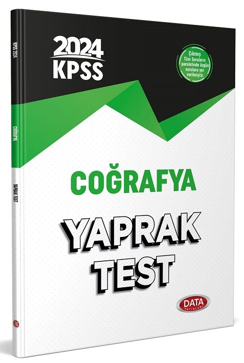 Data 2024 KPSS Coğrafya Yaprak Test Data Yayınları