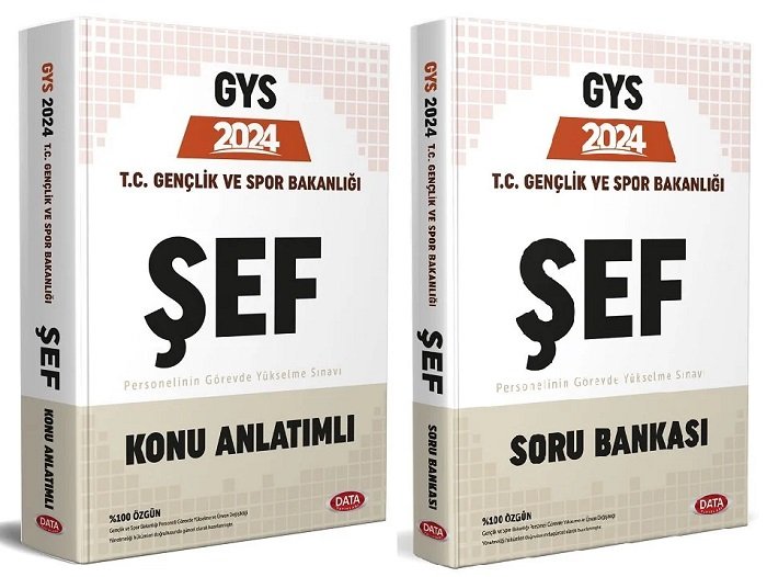 Data 2024 GYS Gençlik ve Spor Bakanlığı Şef Konu + Soru Bankası 2 li Set Görevde Yükselme Data Yayınları