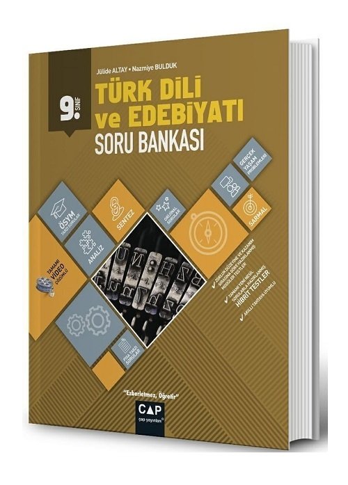 Çap Yayınları 9. Sınıf Türk Dili ve Edebiyatı Soru Bankası Anadolu Liseleri Video Çözümlü Çap Yayınları