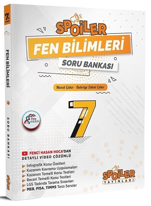 Spoiler 7. Sınıf Fen Bilimleri Spoiler Soru Bankası Spoiler Yayınları