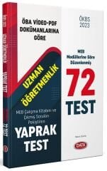 Data 2023 MEB ÖKBS Uzman Öğretmenlik Yaprak Test Data Yayınları