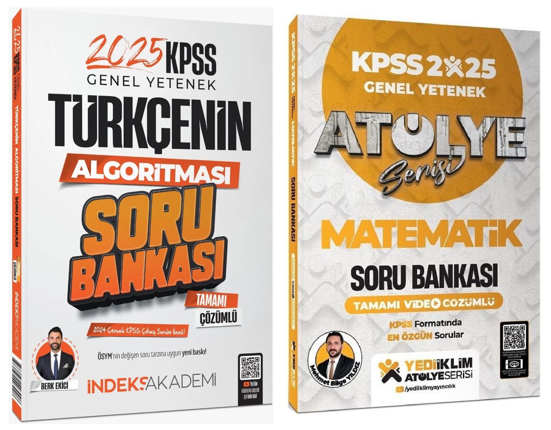 Yediiklim + İndeks 2025 KPSS Matematik+Türkçe Atölye Soru Bankası 2 li Set - Mehmet Bilge Yıldız Yediiklim + İndeks Akademi Yayınları