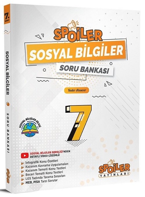 Spoiler 7. Sınıf Sosyal Bilgiler Spoiler Soru Bankası Spoiler Yayınları