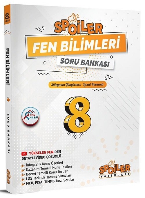 Spoiler 8. Sınıf Fen Bilimleri Spoiler Soru Bankası Spoiler Yayınları