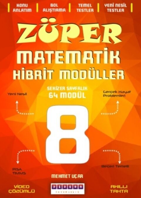 Platon 8. Sınıf Matematik Züper Hibrit Modüller Platon Yayınları