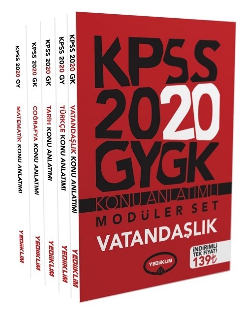 Yediiklim 2020 KPSS Genel Yetenek Genel Kültür Konu Anlatımlı Modüler Set Yediiklim Yayınları