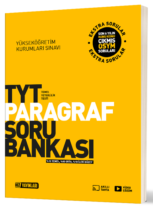 Hız Yayınları YKS TYT Paragraf Soru Bankası Hız Yayınları