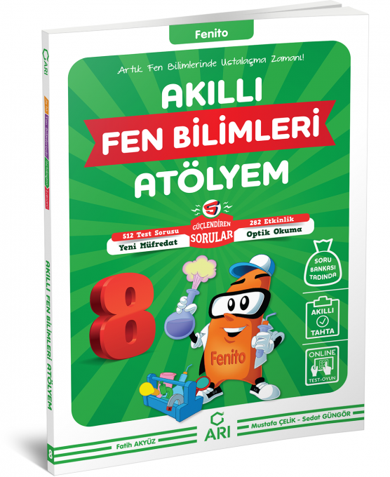 SÜPER FİYAT - Arı Yayınları 8. Sınıf Akıllı Fen Bilimleri Atölyem Fenito Arı Yayınları