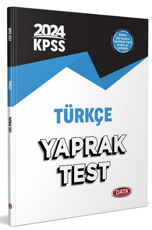 Data 2024 KPSS Türkçe Yaprak Test Data Yayınları