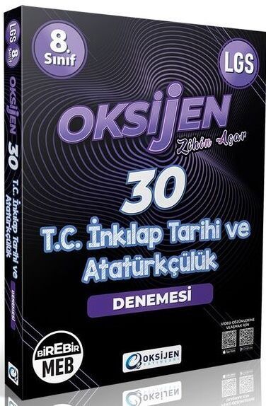 Oksijen 8. Sınıf LGS TC İnkılap Tarihi ve Atatürkçülük Oksijen 30 Deneme Oksijen Yayınları