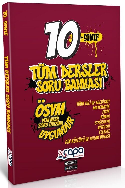 Çapa 10. Sınıf Tüm Dersler Soru Bankası Çapa Yayınları