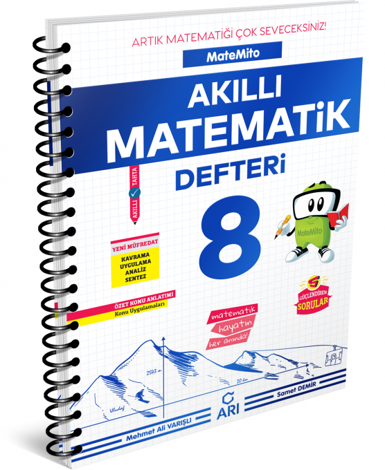 SÜPER FİYAT - Arı Yayınları 8. Sınıf Akıllı Matematik Defteri Matemito Arı Yayınları