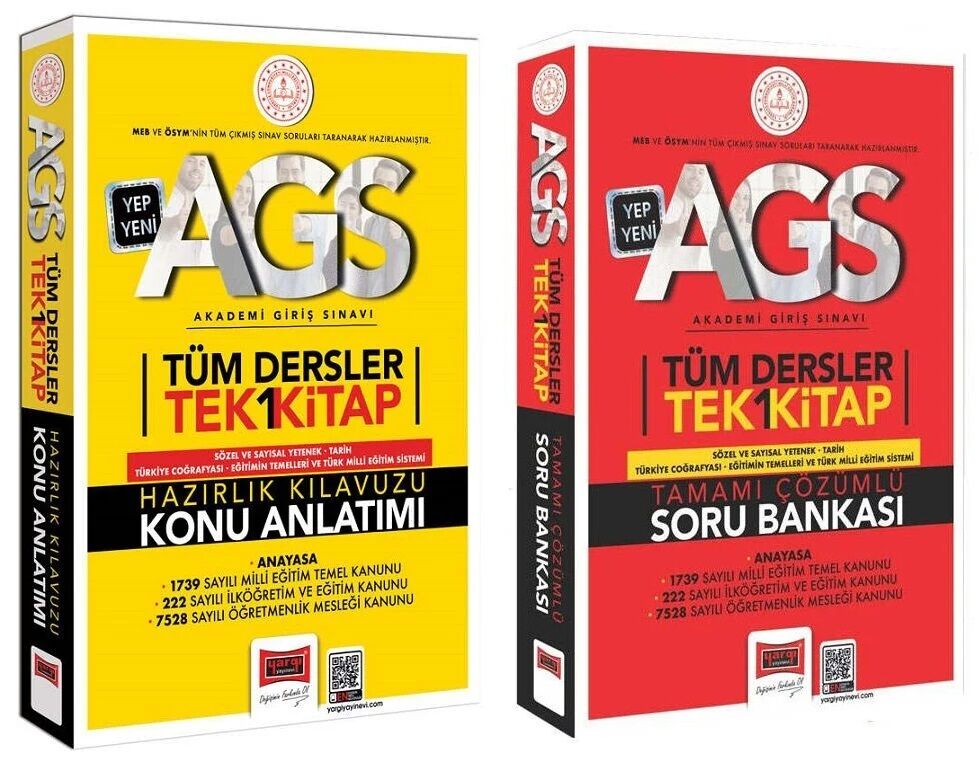 Yargı 2025 MEB-AGS Tüm Dersler Konu Anlatımı + Soru Bankası 2 li Set Yargı Yayınları