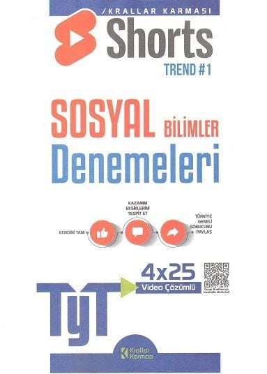 Krallar Karması YKS TYT Sosyal Bilimler Shorts 4x25 Deneme Krallar Karması