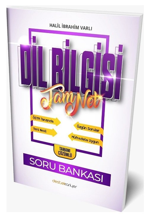 Destek Kariyer KPSS TYT AYT Dil Bilgisi Soru Bankası Çözümlü - Halil İbrahim Varlı Destek Kariyer Yayınları