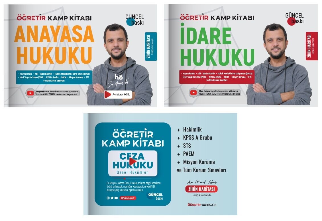 Öğretir HMGS Hakimlik KPSS PAEM Misyon Koruma Anayasa + İdare + Ceza Hukuku Genel Hükümler Konu 3 lü Set - Murat Aksel Öğretir Yayınları