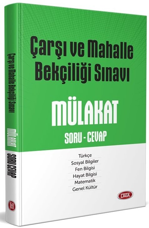 SÜPER FİYAT - Data Çarşı ve Mahalle Bekçiliği Mülakat Soru Cevap Data Yayınları