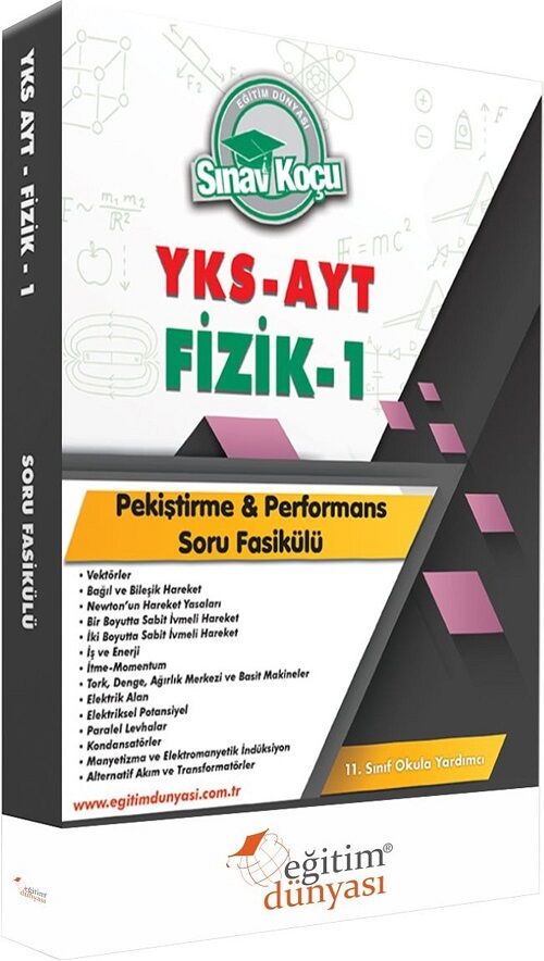 SÜPER FİYAT - Eğitim Dünyası YKS AYT 11. Sınıf Fizik-1 Sınav Koçu Soru Fasikülü Eğitim Dünyası Yayınları